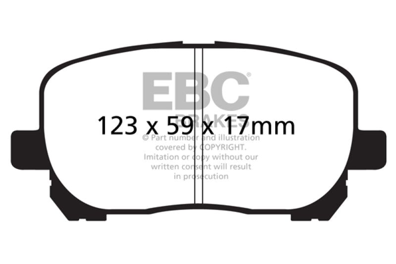 EBC DP41637R 02-08 Pontiac Vibe 1.8 Yellowstuff Front Brake Pads