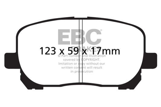 EBC DP31637C 02-08 Pontiac Vibe 1.8 Redstuff Front Brake Pads