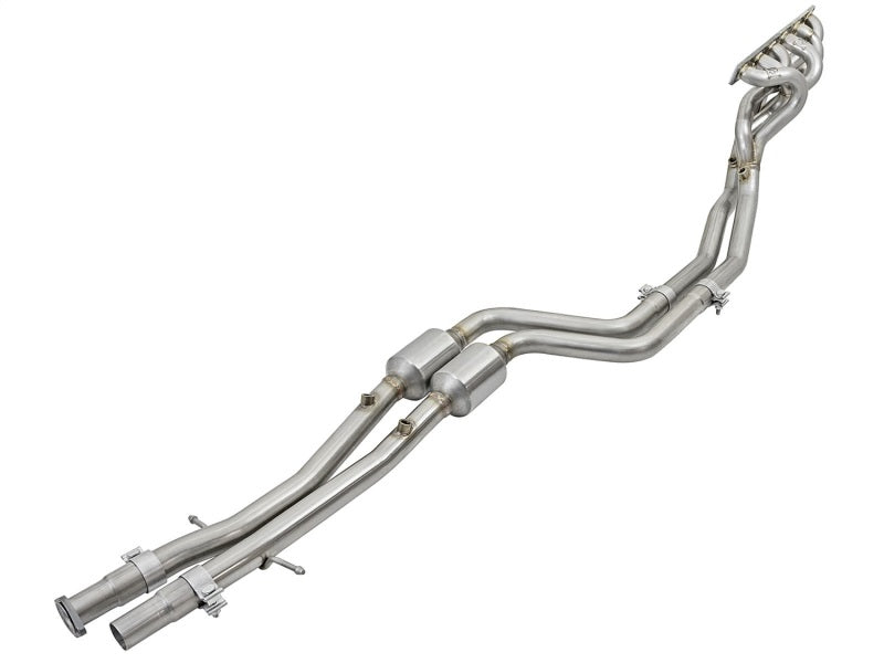 aFe 48-36316-YC Twisted Steel Long Tube Headers w/ Mid Pipes (Catted) 96-99 BMW M3 L6-3.2L S52