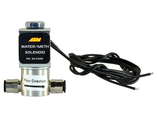 AEM 30-3326 Water/Methanol Injection System - High-Flow Low-Current WMI Solenoid - 200PSI 1/8in-27NPT In/Out
