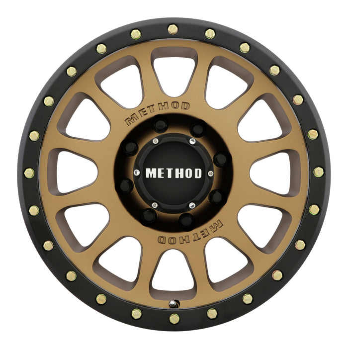 Method Wheels MR30521080918N Method MR305 NV 20x10 -18mm Offset 8x6.5 130.81mm CB Method Bronze/Black Street Loc Wheel