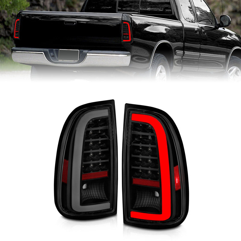 ANZO 311412 00-06 Toyota Tundra (Std. Bed/Reg Cab) LED Taillights w/Light Bar Black Housing Smoke Lens