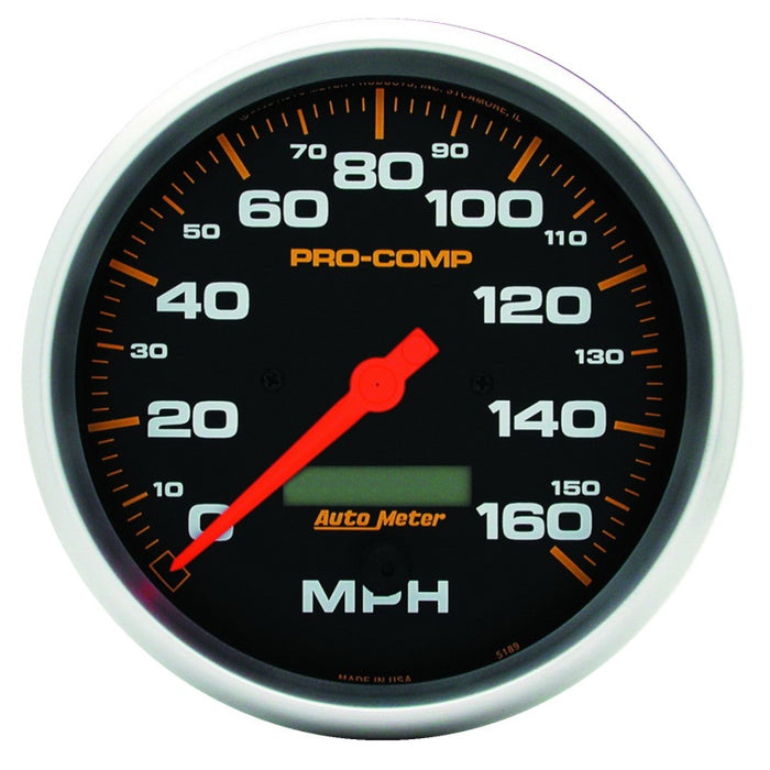 AutoMeter 5189 Autometer Pro-Comp 5in 160mph Electric Speedometer w/ LCD Odometer