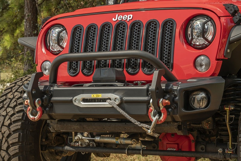 Rugged Ridge 11549.14 Arcus Front Bumper Tube Overrider Black JK