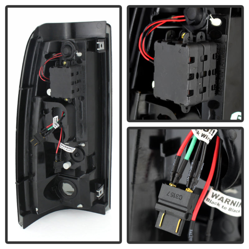 SPYDER 5078063 Spyder Chevy Silverado 1500 99-02 (Not Fit Stepside) LED Tail Lights Blk Smke ALT-YD-CS99-LED-BSM