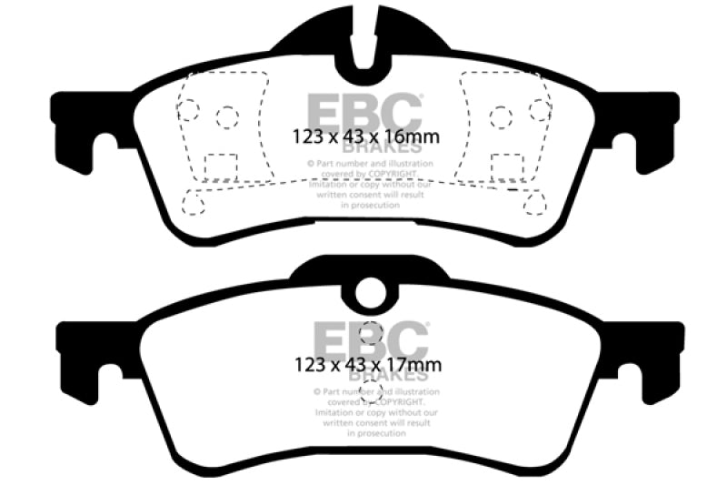 EBC DP31701C 04-06 Mini Hardtop 1.6 Redstuff Rear Brake Pads