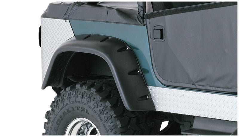 Bushwacker 10910-07 59-83 Jeep CJ5 Cutout Style Flares 4pc - Black
