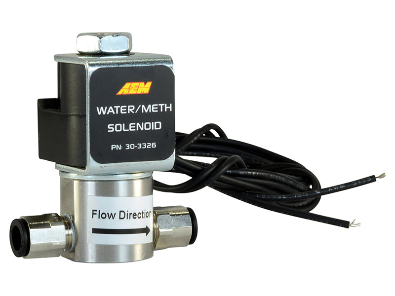 AEM 30-3326 Water/Methanol Injection System - High-Flow Low-Current WMI Solenoid - 200PSI 1/8in-27NPT In/Out