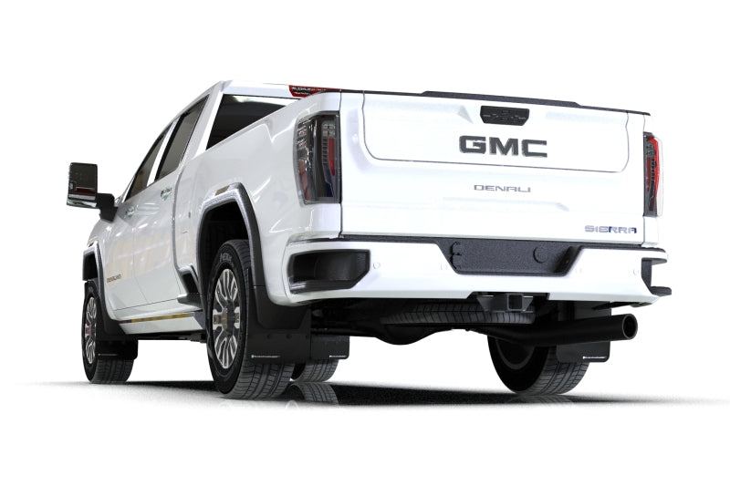 Rally Armor MF131-BLK-WH 20-26 GMC Sierra 2500/3500 HD Denali Black Mud Flap w/White Logo