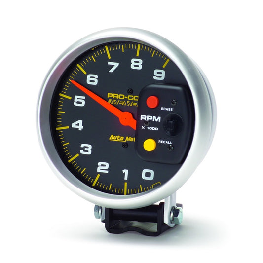 AutoMeter 6809 Autometer Pro-Comp 5in / 0-9K RPM / Pedestal w/Peak Memory Tachometer