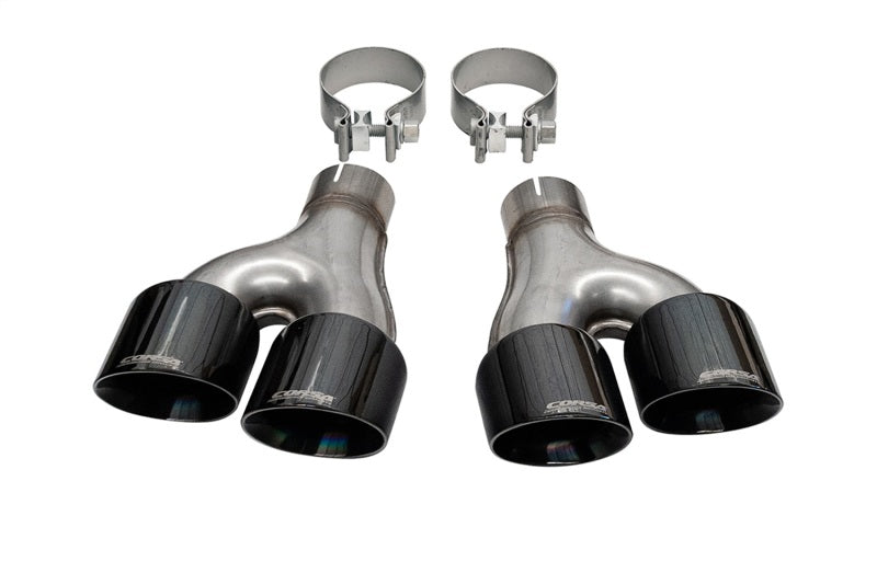 CORSA Performance 14068BLK Corsa 2011-2021 Jeep Grand Cherokee Twin 2.5in Inlet / 4in Outlet Black PVD Pro-Series Tip Kit