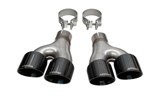 CORSA Performance 14068BLK Corsa 2011-2021 Jeep Grand Cherokee Twin 2.5in Inlet / 4in Outlet Black PVD Pro-Series Tip Kit