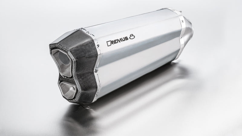 Remus 84683 100065 18-20 BMW R 1250 GS/Adventure 8 Stainless Steel Race Slip On (Connection Tube Req)