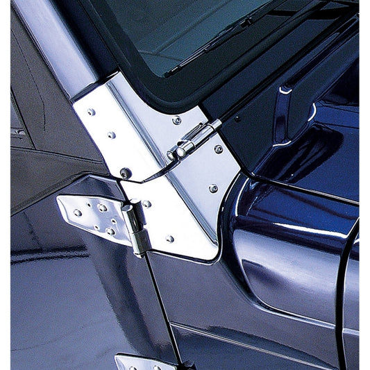 Rugged Ridge 11112.02 97-06 Jeep Wrangler Stainless Steel Windshield Hinges