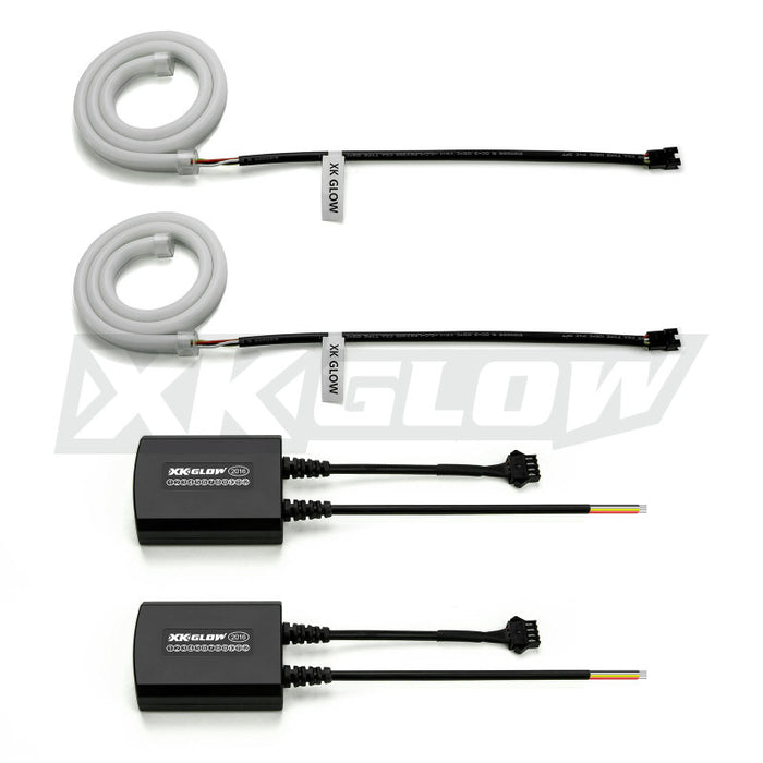 XKGLOW XK043001-36 XK Glow 36inch - 2pc Sequential Switchback LED Strip Kit DRL Turnsignal for Headlights