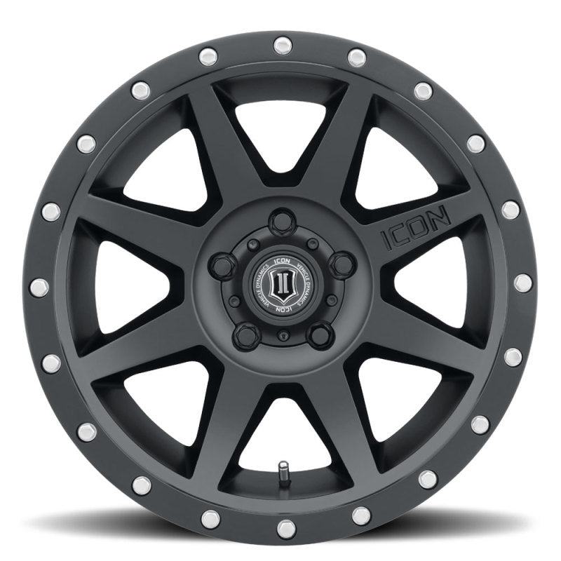 ICON 1817858547SB Rebound 17x8.5 5x5.5 0mm Offset 4.75in BS Satin Black Wheel