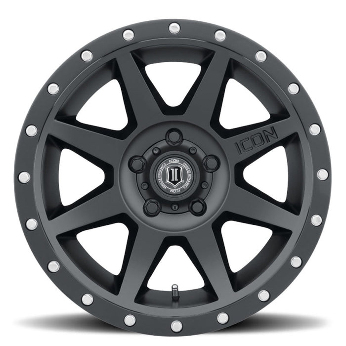 ICON 1817858547SB Rebound 17x8.5 5x5.5 0mm Offset 4.75in BS Satin Black Wheel