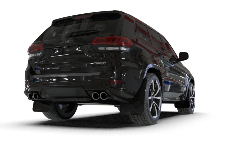 Rally Armor MF134-UR-BLK-WH 18-22 Jeep Grand Cherokee SRT Trackhawk Black UR Mud Flap - White Logo