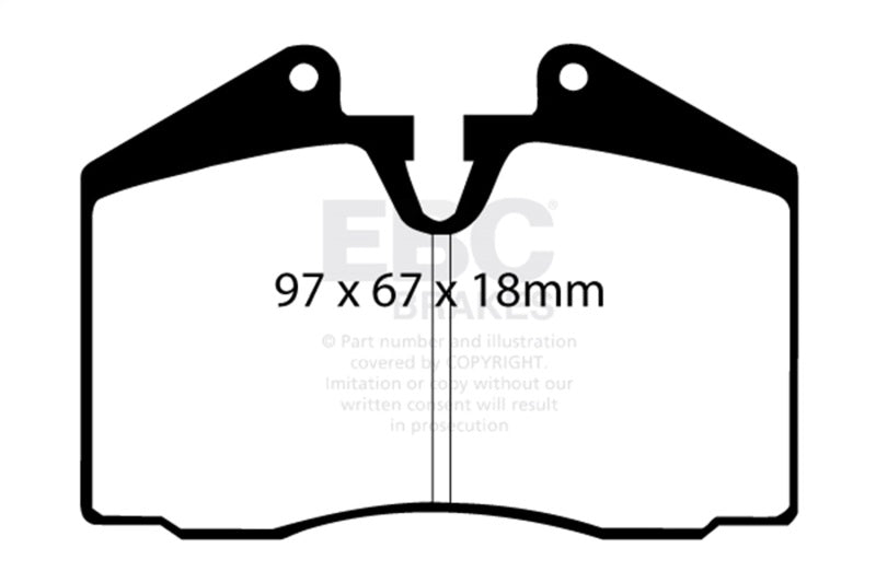 EBC DP3612C 89-95 Ferrari 348 3.4 Redstuff Front/Rear Brake Pads (Axle Set Only)