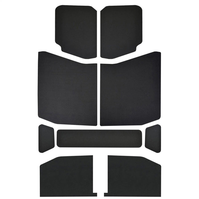DEI 50168 18-23 Jeep Wrangler JL 4-Door Boom Mat Headliner - 9 Piece - Black