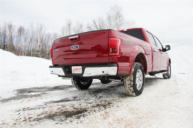 MBRP S5254AL 2015 Ford F-150 2.7L / 3.5L EcoBoost 2.5in Cat Back Dual Side Split Alum Exhaust System