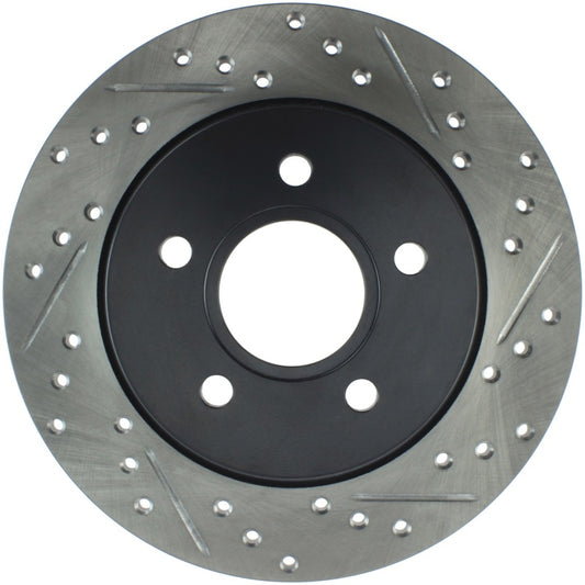 Stoptech 127.61099L StopTech 12-15 Ford Focus w/ Rear Disc Brakes Rear Left Slotted & Drilled Rotor