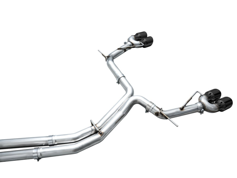 AWE Tuning 3020-43109 19-23 Audi C8 S6/S7 2.9T V6 AWD Track Edition Exhaust - Diamond Black Tips
