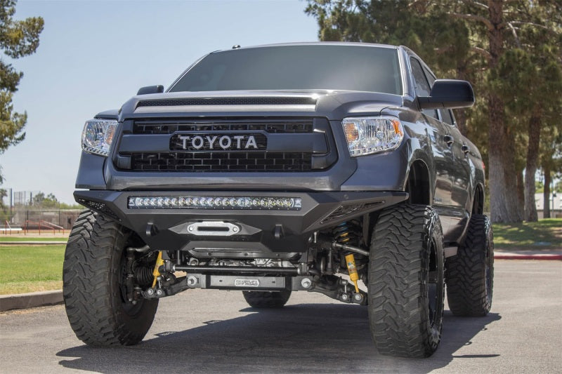 Addictive Desert Designs F741422860103 2014+ Toyota Tundra Stealth Fighter Front Bumper w/Winch Mount & Sensors