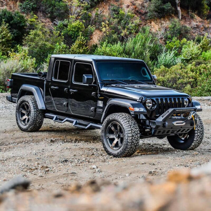 Westin 59-80085 18-19 Jeep Wrangler JL Stubby Front Bumper - Textured Black