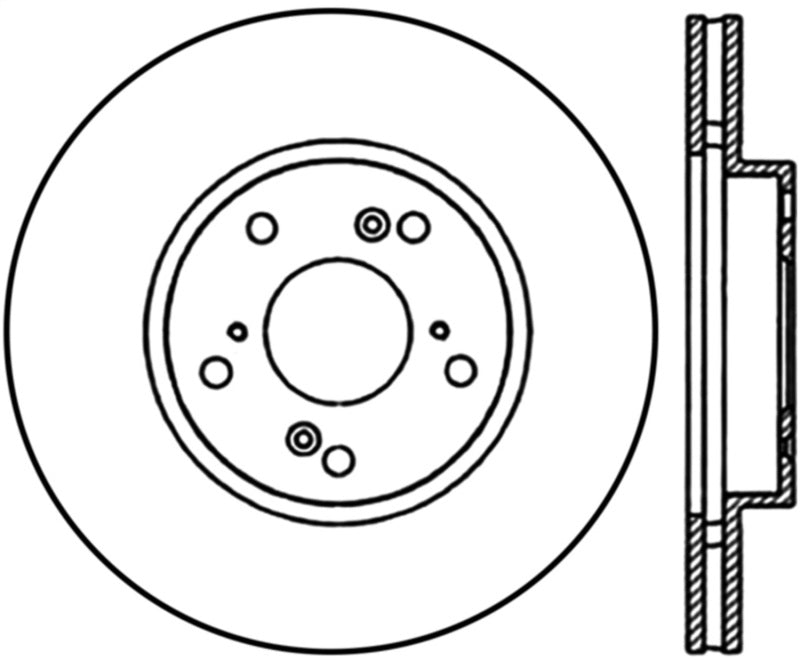Stoptech 127.40036L StopTech 06-08 Civic GX / 02-04 CR-V / 98-02 Honda Accord V6 / 03-07 Accord 4 cyl/V6 MT Slotted & D