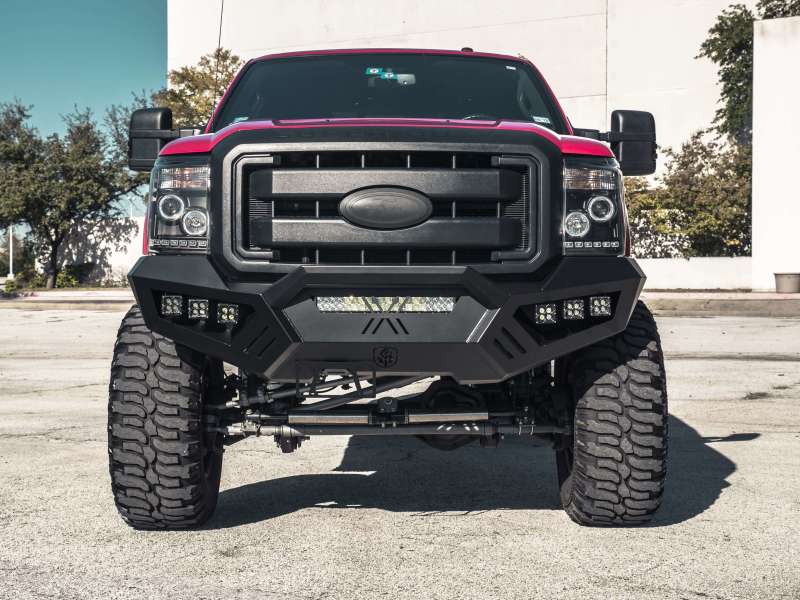 Road Armor 6112XFPRB 11-16 Ford F-250 SPARTAN Front Bumper Bolt-On Pre-Runner Guard - Tex Blk