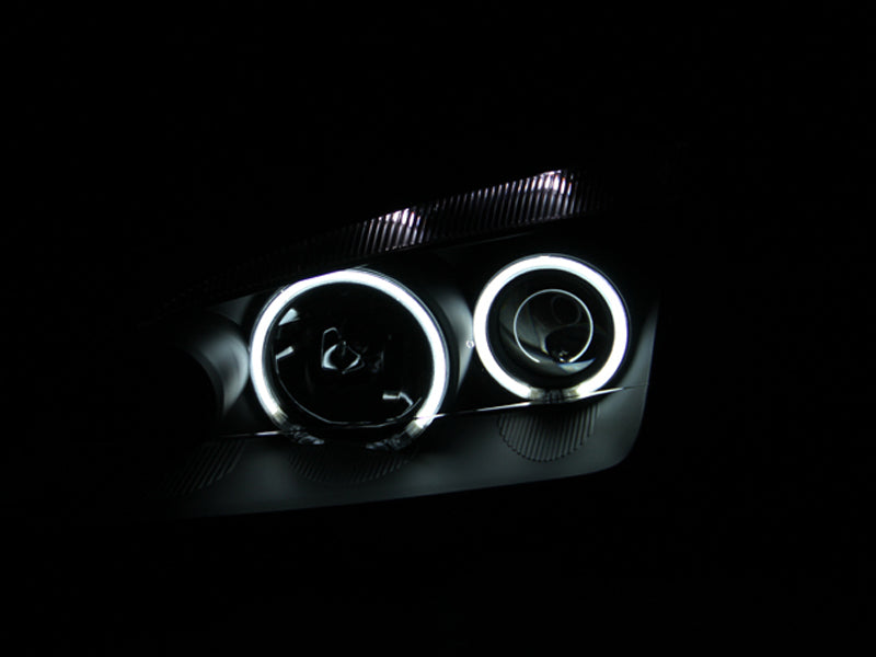 ANZO 121198 2005-2007 Ford Focus Projector Headlights w/ Halo Black