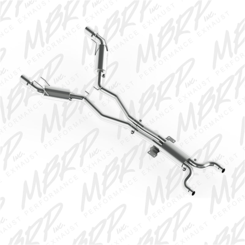 MBRP S7024409 2010 Chev Camaro V8 6.2L Automatic (L99) 3 Dual Cat Back Round Tips T409