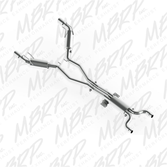MBRP S7024409 2010 Chev Camaro V8 6.2L Automatic (L99) 3 Dual Cat Back Round Tips T409