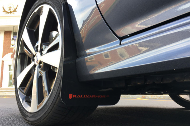 Rally Armor MF45-UR-BLK/SIL 17-23 Subaru Impreza 4D/5D Black UR Mud Flap w/Silver Logo
