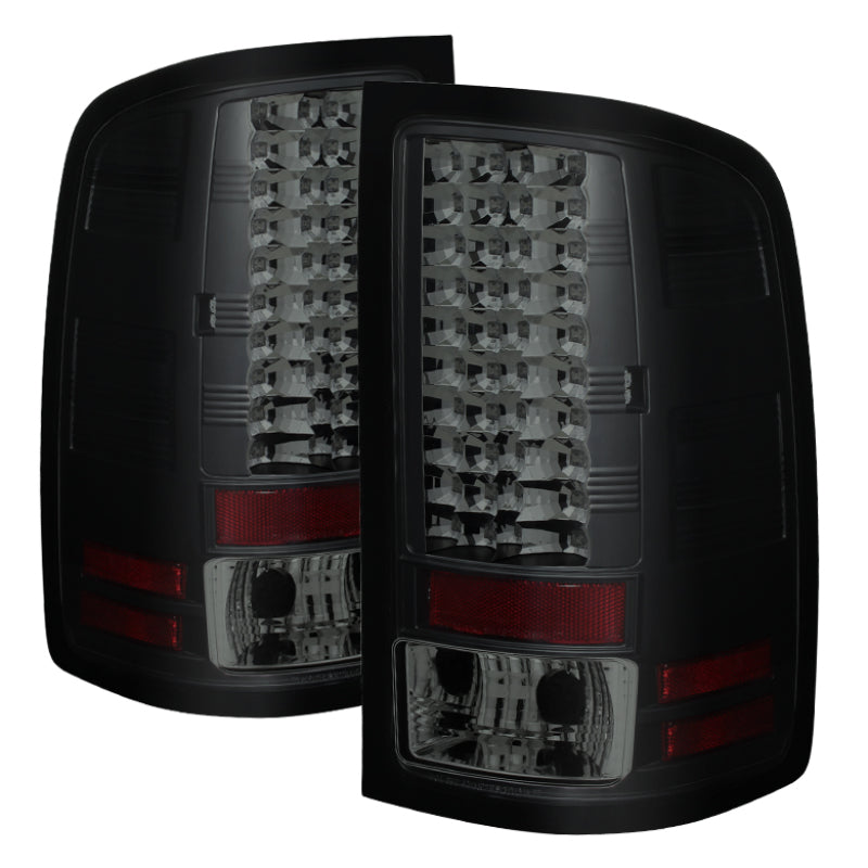 SPYDER 5078186 Spyder GMC Sierra 07-13 (Not 3500 Dually 4 Rear Wheels)LED Tail Lights Blk Smke ALT-YD-GS07-LED-BSM