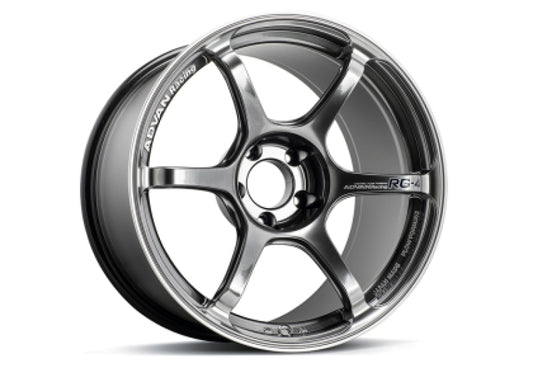 Advan YA48J38EHBR RG-4 18x9.5 +38 5-114.3 Racing Hyper Black & Ring Wheel