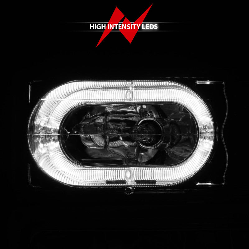 ANZO 111508 88-98 Chevrolet C1500 Crystal Headlights Chrome Housing w/ Signal and Side Marker Lights