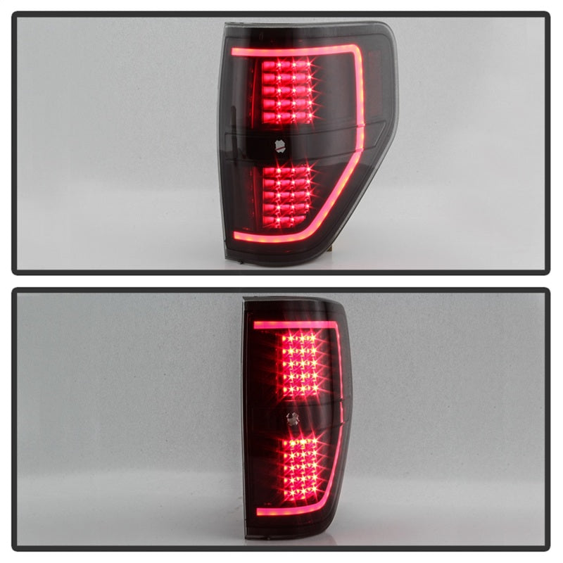 SPYDER 9042195 xTune 09-14 Ford F-150 Light Bar LED Tail Lights - Black Smoke (ALT-JH-FF15009-LBLED-BSM)