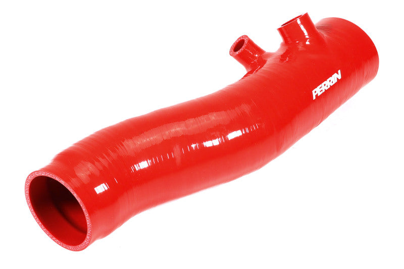 Perrin Performance PSP-INT-425RD PERRIN 22-24 Subaru WRX / 20-25 LGT & OBXT Turbo Inlet Hose w/Turbo Adapter Flange (Long) - Red