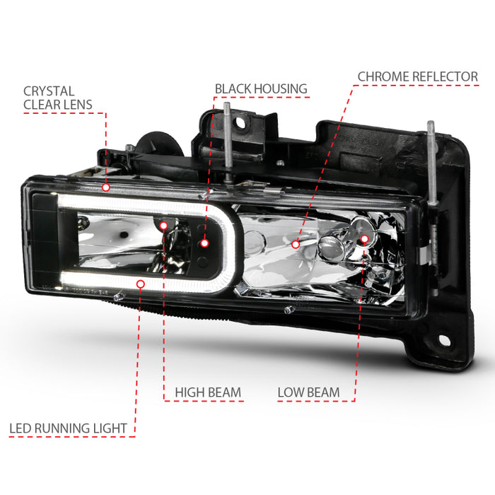 ANZO 111498 ANZ Crystal Headlights