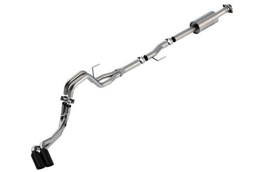 Borla 140871BC F-150 2021 2.7L/3.5L 4dr CC SB EC STB Lar/KingR/Plnm/LTD 3/2.25 DSE CB S-Type BLK CHR Tips