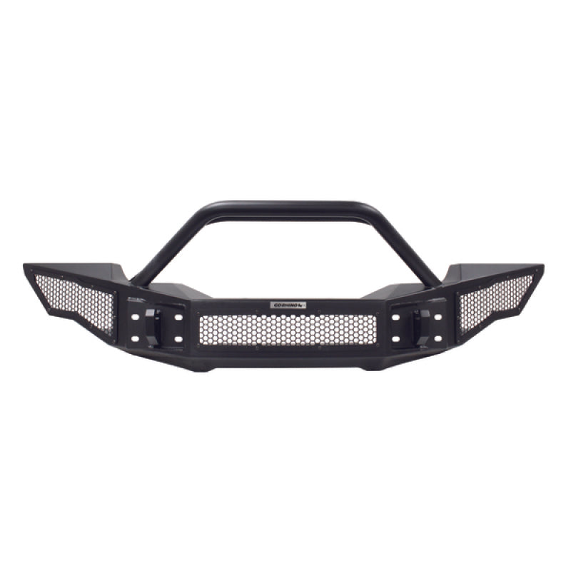 Go Rhino 331201T 07-20 Jeep Wrangler JL/JLU/JK/JKU/Gladiator JT Rockline Full Width Bumper w/ Overrider