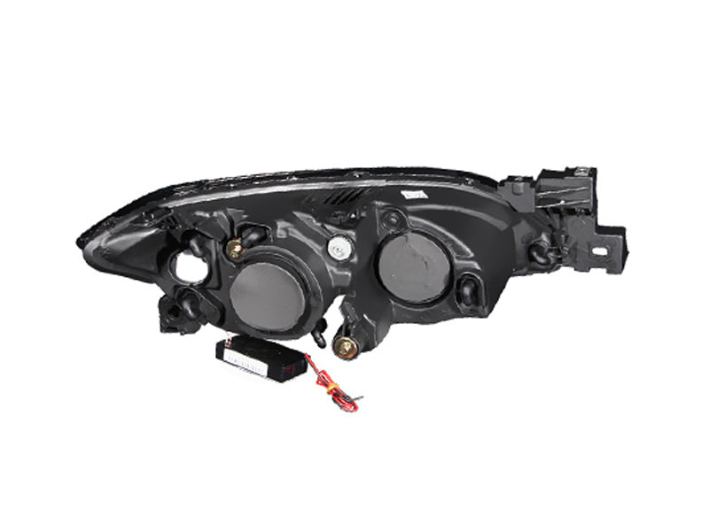 ANZO 121228 2004-2008 Mazda 3 Projector Headlights w/ Halo Black (CCFL)