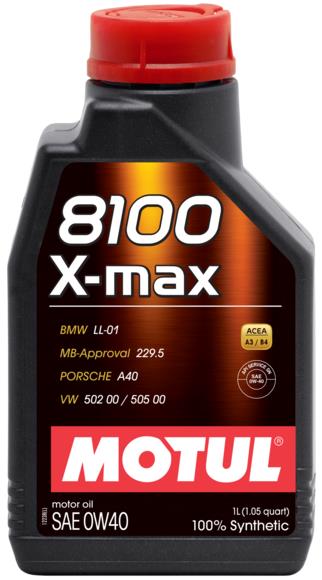 Motul 104533 5L Synthetic Engine Oil 8100 0W40 X-MAX - Porsche A40
