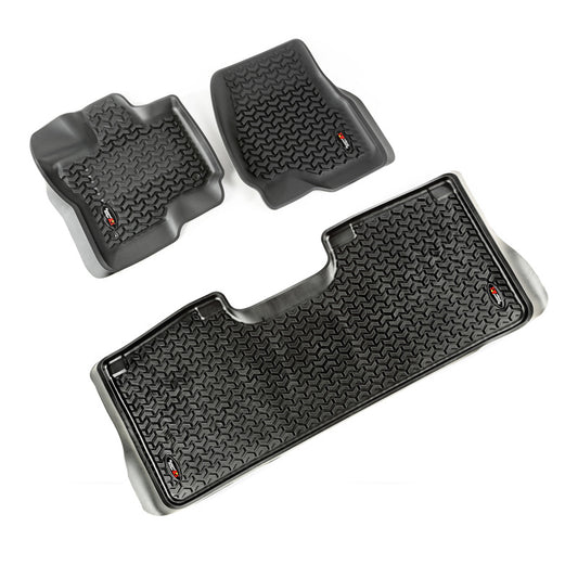 Rugged Ridge 82987.05 Floor Liner Front/Rear Black 2015-2017 Ford F-150 / Raptor