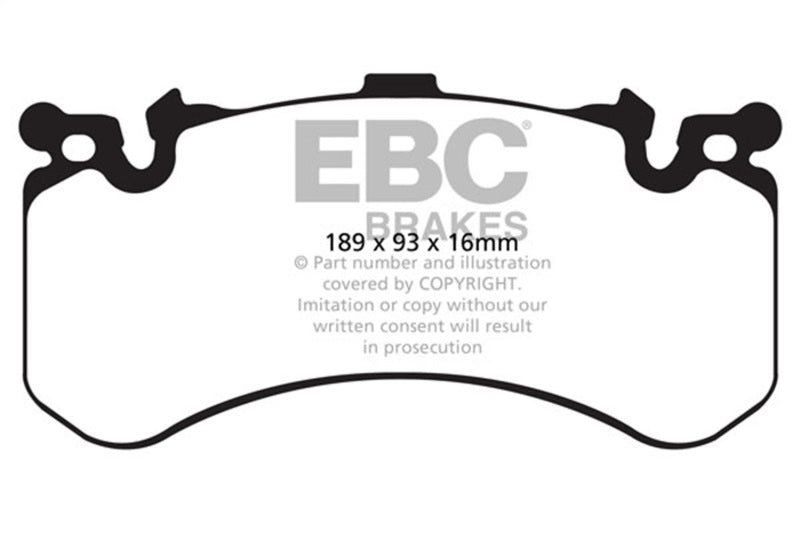 EBC DP32158C 11+ Audi A8 Quattro 6.3 (Cast Iron Rotors) Redstuff Front Brake Pads