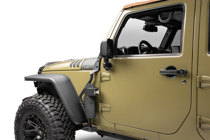 Go Rhino 701009T 07-18 Jeep Wrangler JK/JKU Front Fender Jack Mount for Hi-Lift Jack - Tex. Blk