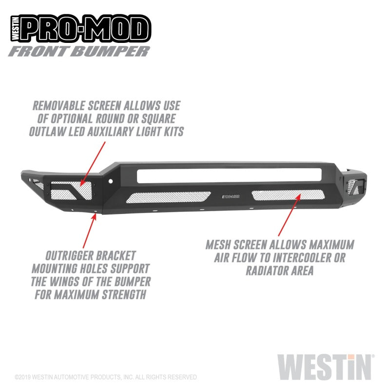 Westin 58-41225 2020 Chevrolet Silverado 2500/3500 Pro-Mod Front Bumper