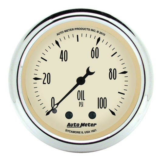 Autometer ATM1821 2-1/16 A/B Oil Pressure Gauge 0-100 PSI